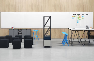 System 180 Tisch Sideboard Backline Whiteboard Barhocker Miura Plank Design Thinking Möbel 