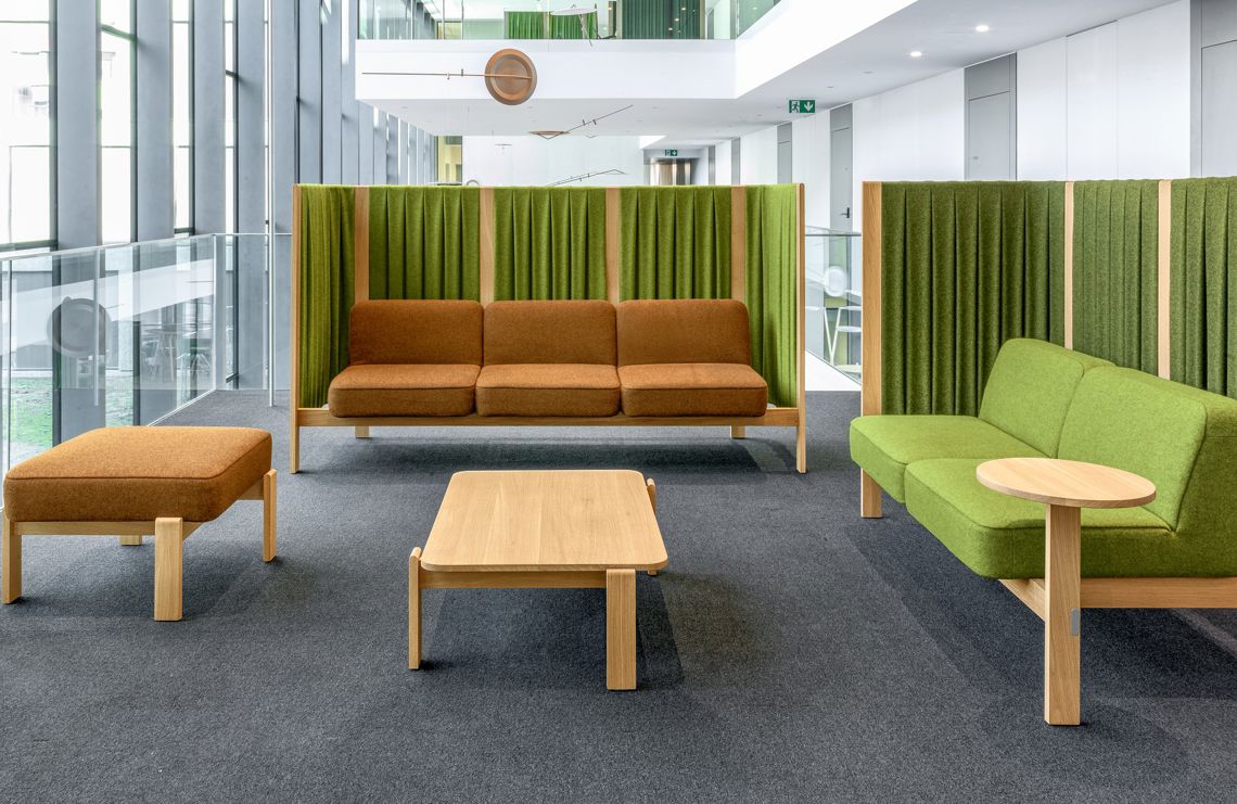 Girsberger Velume Business Lounge OpenSPace Wartebereich Empfangsbereich Firma Hotel grün